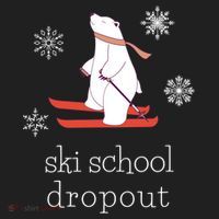 Ski School Dropout Skiing Polar Bear Funny Skier Women's Sweatshirt thumb 2