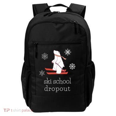 Ski School Dropout Skiing Polar Bear Funny Skier Backpack