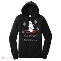 Ski School Dropout Skiing Polar Bear Funny Skier Women's Hoodie thumb 0