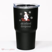 Ski School Dropout Skiing Polar Bear Funny Skier Tumbler thumb 0