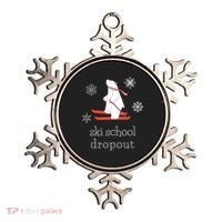 Ski School Dropout Skiing Polar Bear Funny Skier Ornament thumb 0