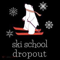 Ski School Dropout Skiing Polar Bear Funny Skier Ornament thumb 1