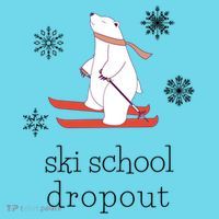 Ski School Dropout Skiing Polar Bear Funny Skier Long Sleeve Shirt thumb 2