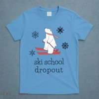 Ski School Dropout Skiing Polar Bear Funny Skier T-Shirt thumb 4
