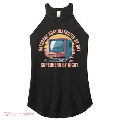 Sql Security Data Dbms Database Administrator Women's Perfect Tri Rocker Tank