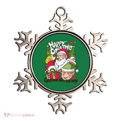 Santa Smoking Design Christmas All The Way Funny Ornament