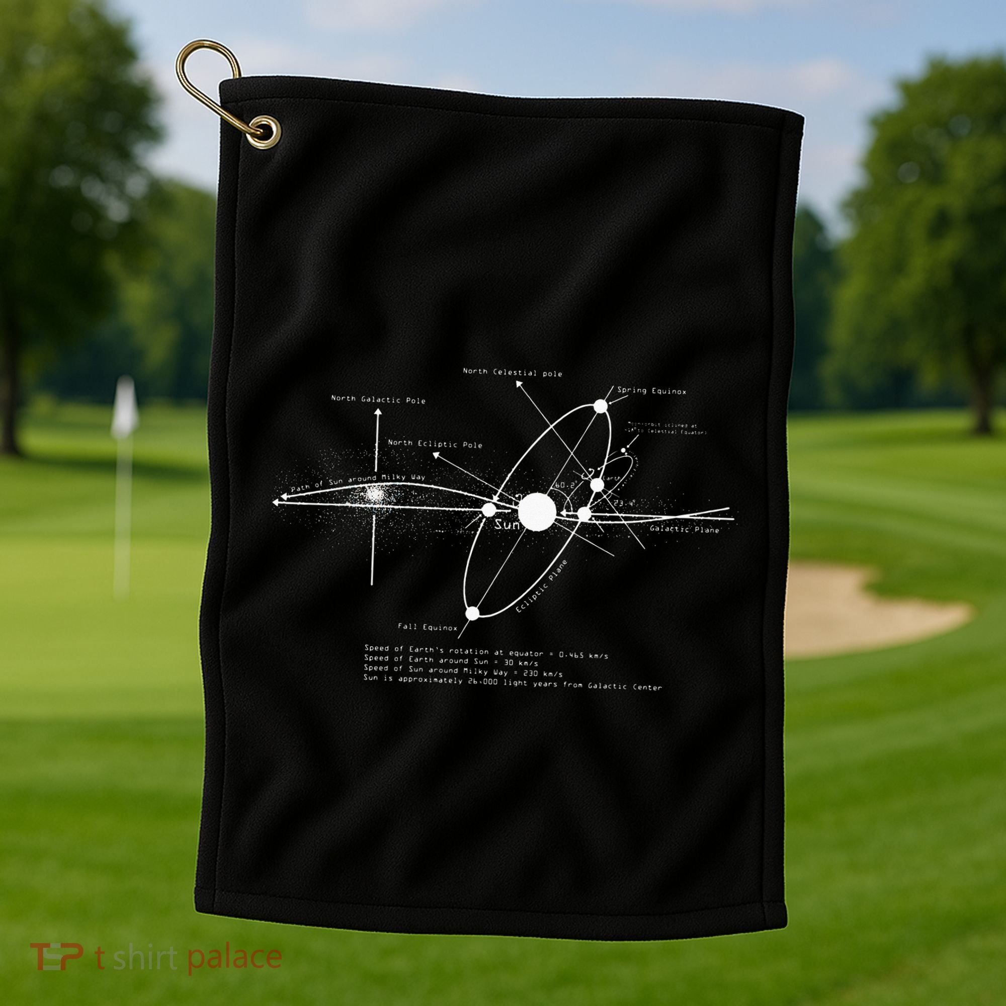 Solar Systems Diagram Astronomy Lover Astronomer Space Gift Golf Towel