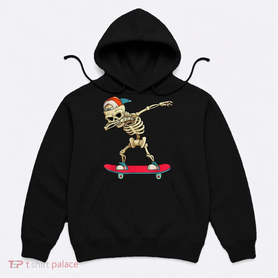 Skeleton Skateboard Dabbing Skate Skeleton TShirt Hoodie