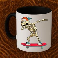 Skeleton Skateboard Dabbing Skate Skeleton TShirt Coffee Mug thumb 2