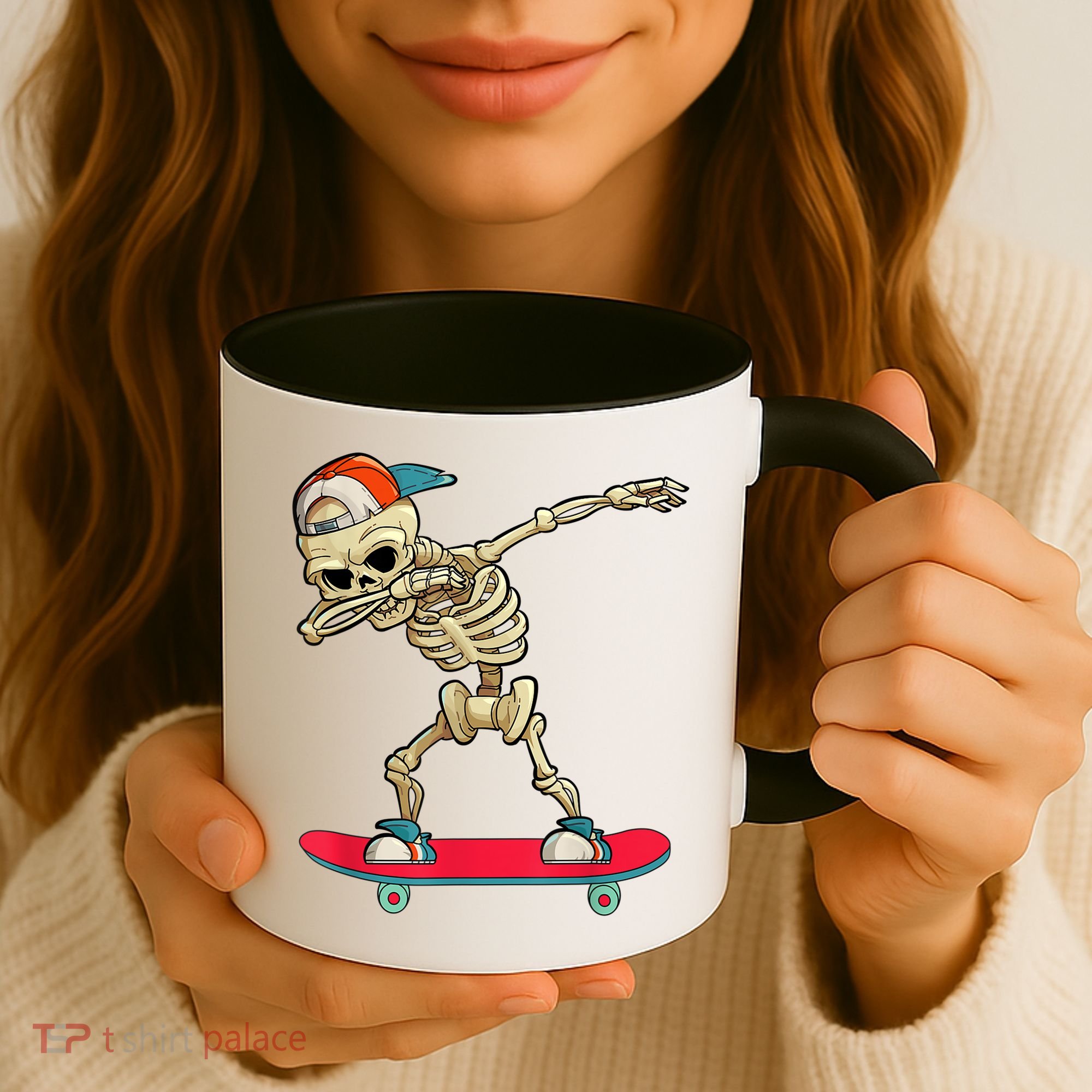 Skeleton Skateboard Dabbing Skate Skeleton TShirt Coffee Mug