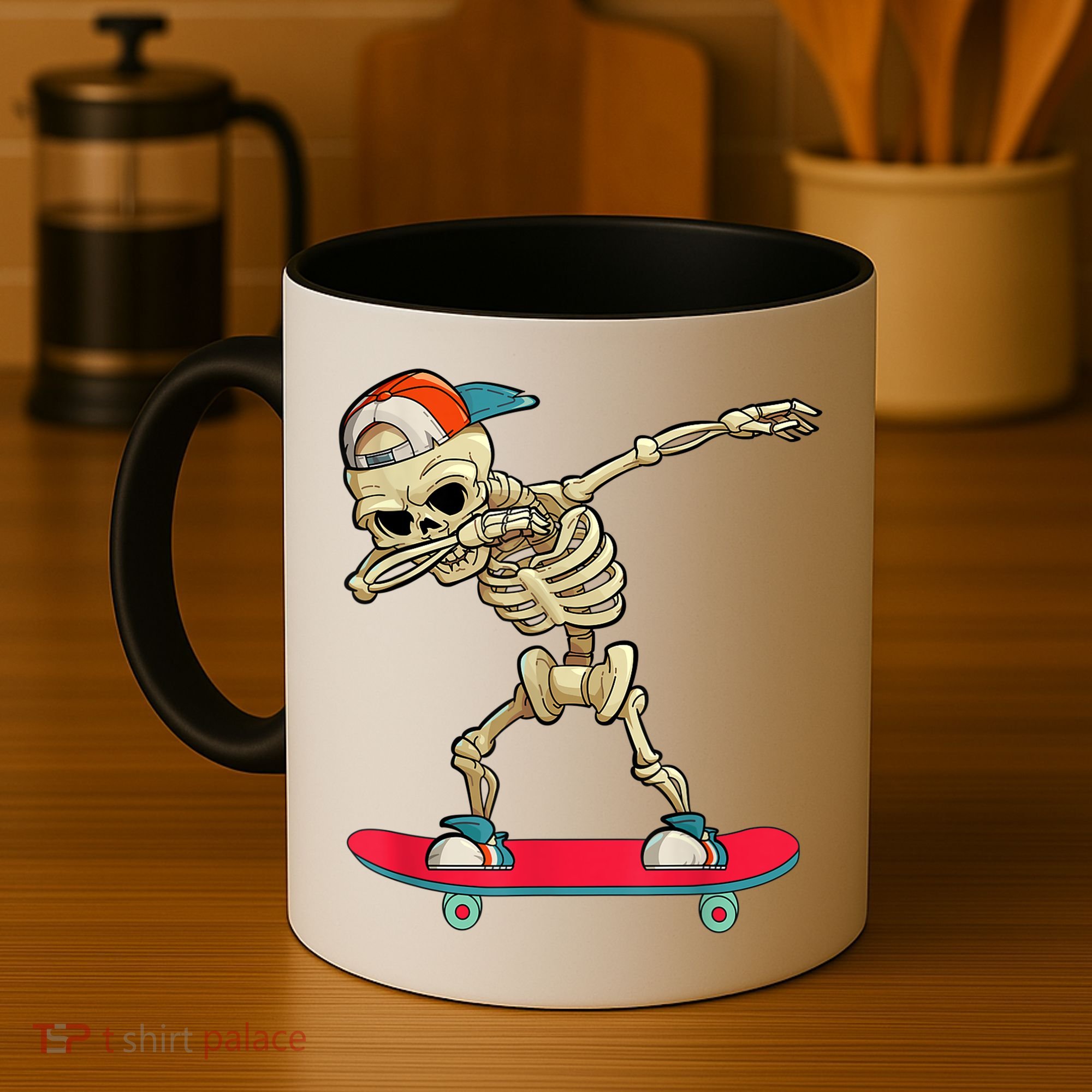 Skeleton Skateboard Dabbing Skate Skeleton TShirt Coffee Mug