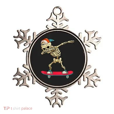 Skeleton Skateboard Dabbing Skate Skeleton TShirt Ornament
