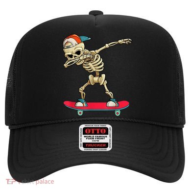 Skeleton Skateboard Dabbing Skate Skeleton TShirt Hat