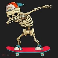 Skeleton Skateboard Dabbing Skate Skeleton TShirt Hat thumb 2
