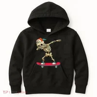 Skeleton Skateboard Dabbing Skate Skeleton TShirt Kids Hoodie thumb 0