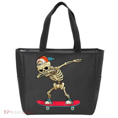 Skeleton Skateboard Dabbing Skate Skeleton TShirt Tote Bag