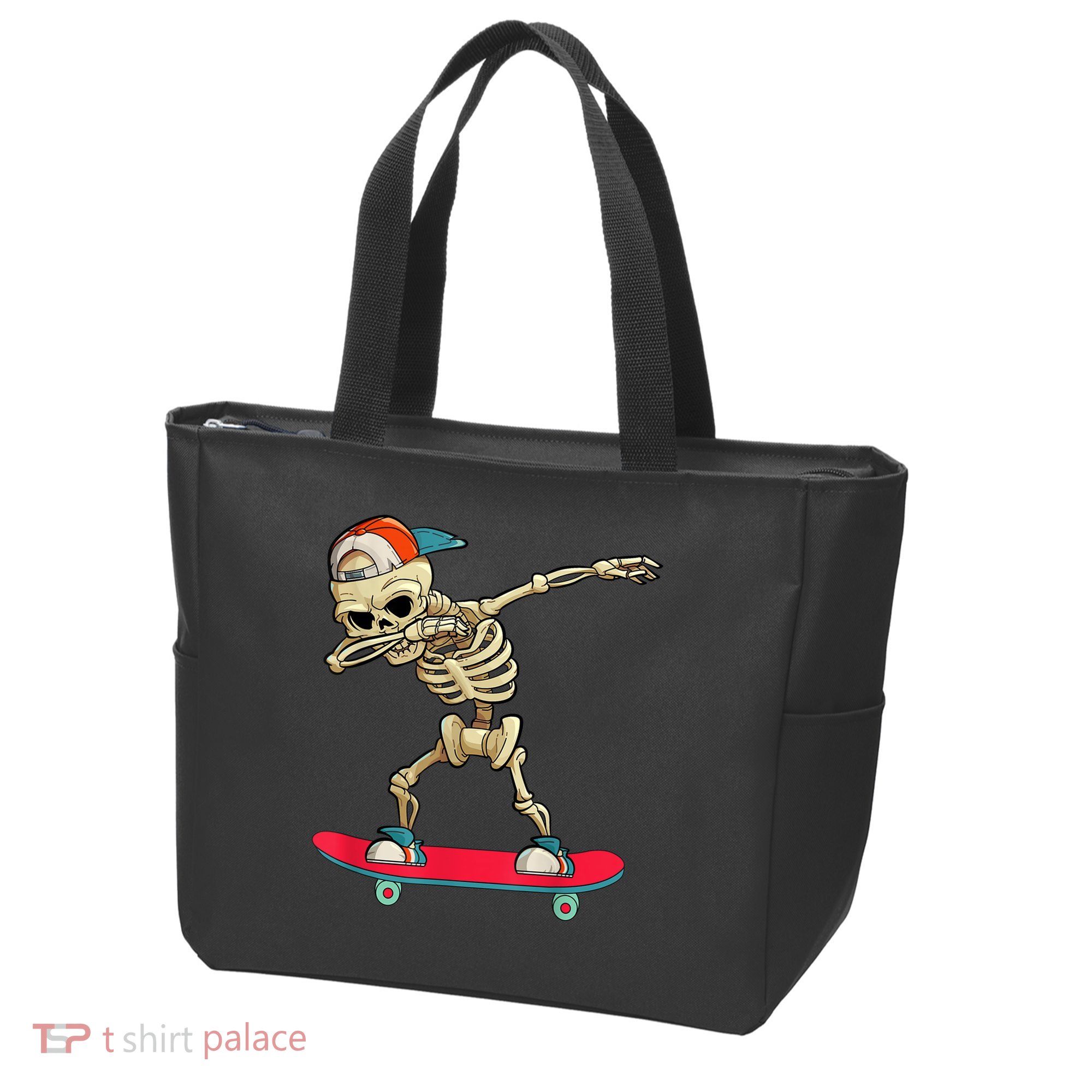 Skeleton Skateboard Dabbing Skate Skeleton TShirt Tote Bag