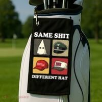 Same Shit Different Hat Golf Towel thumb 2
