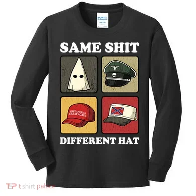 Same Shit Different Hat Kids Long Sleeve Shirt