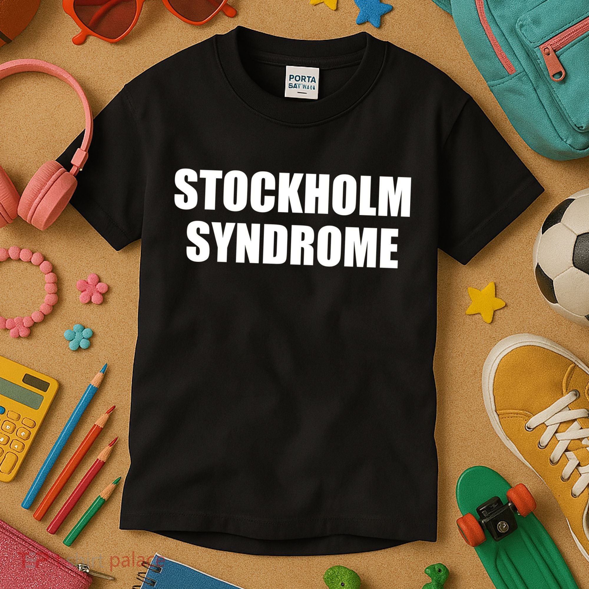 Stockholm Syndrome Embrace The Danger Kids T-Shirt