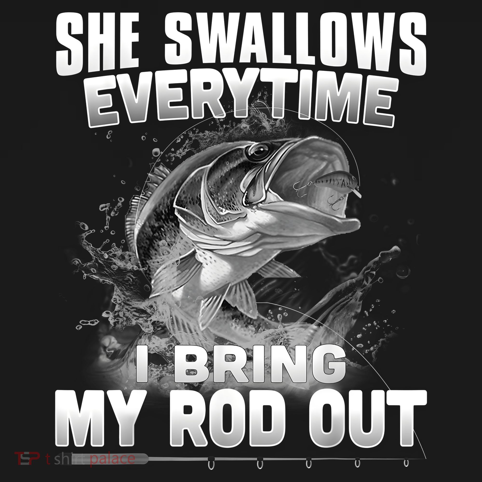 She Swallows Everytime I Bring My Rod Out Funny Fishing Women's Tank Top
