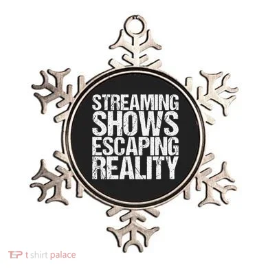 Streaming Shows Escaping Reality Funny Saying Ornament