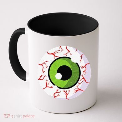 Spooky Scary Eyeball Funny Halloween Eyeball Coffee Mug