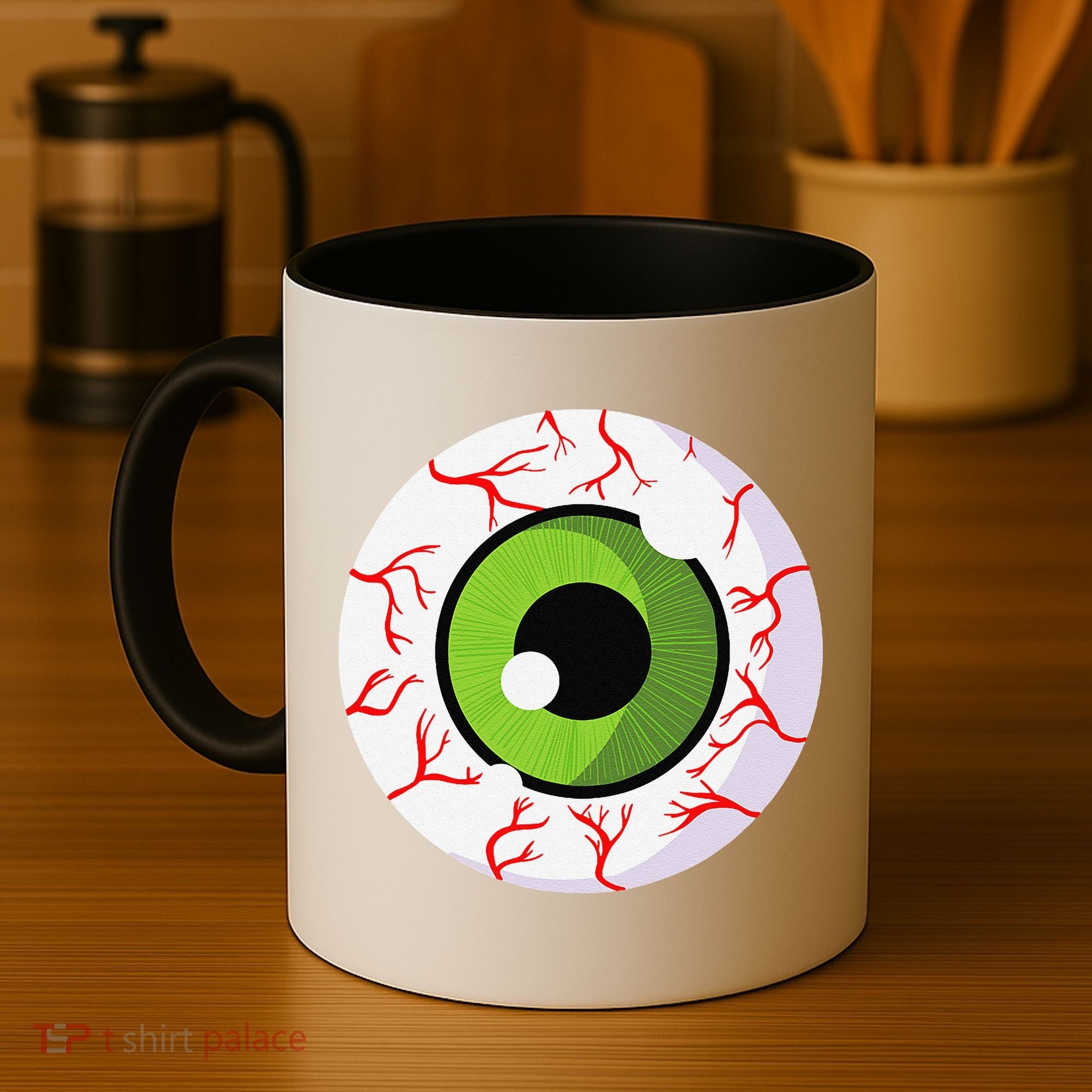 Spooky Scary Eyeball Funny Halloween Eyeball Coffee Mug