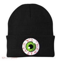 Spooky Scary Eyeball Funny Halloween Eyeball Beanie thumb 0