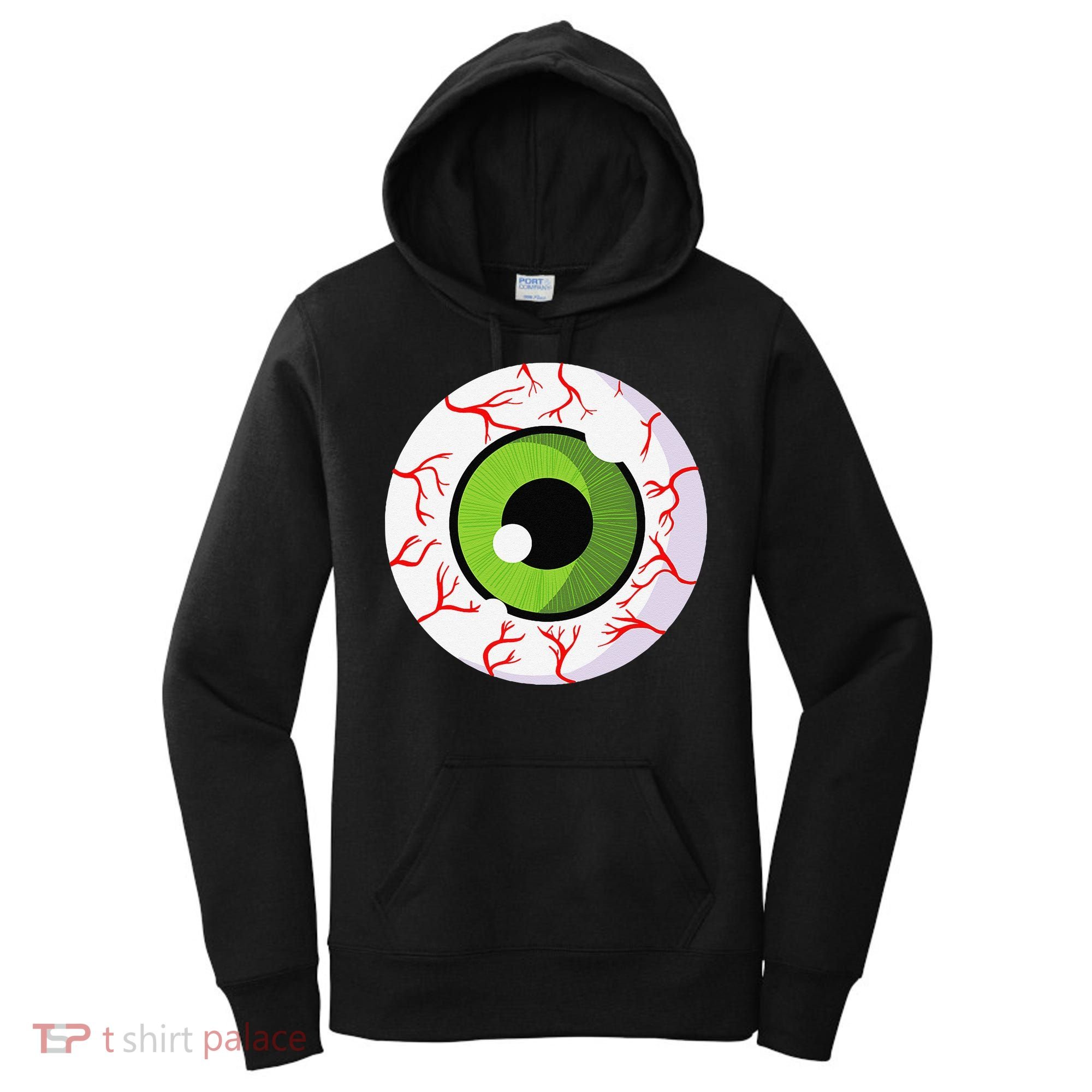 Spooky Scary Eyeball Funny Halloween Eyeball Women's Hoodie