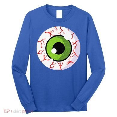 Spooky Scary Eyeball Funny Halloween Eyeball Long Sleeve Shirt