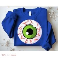 Spooky Scary Eyeball Funny Halloween Eyeball Sweatshirt thumb 2