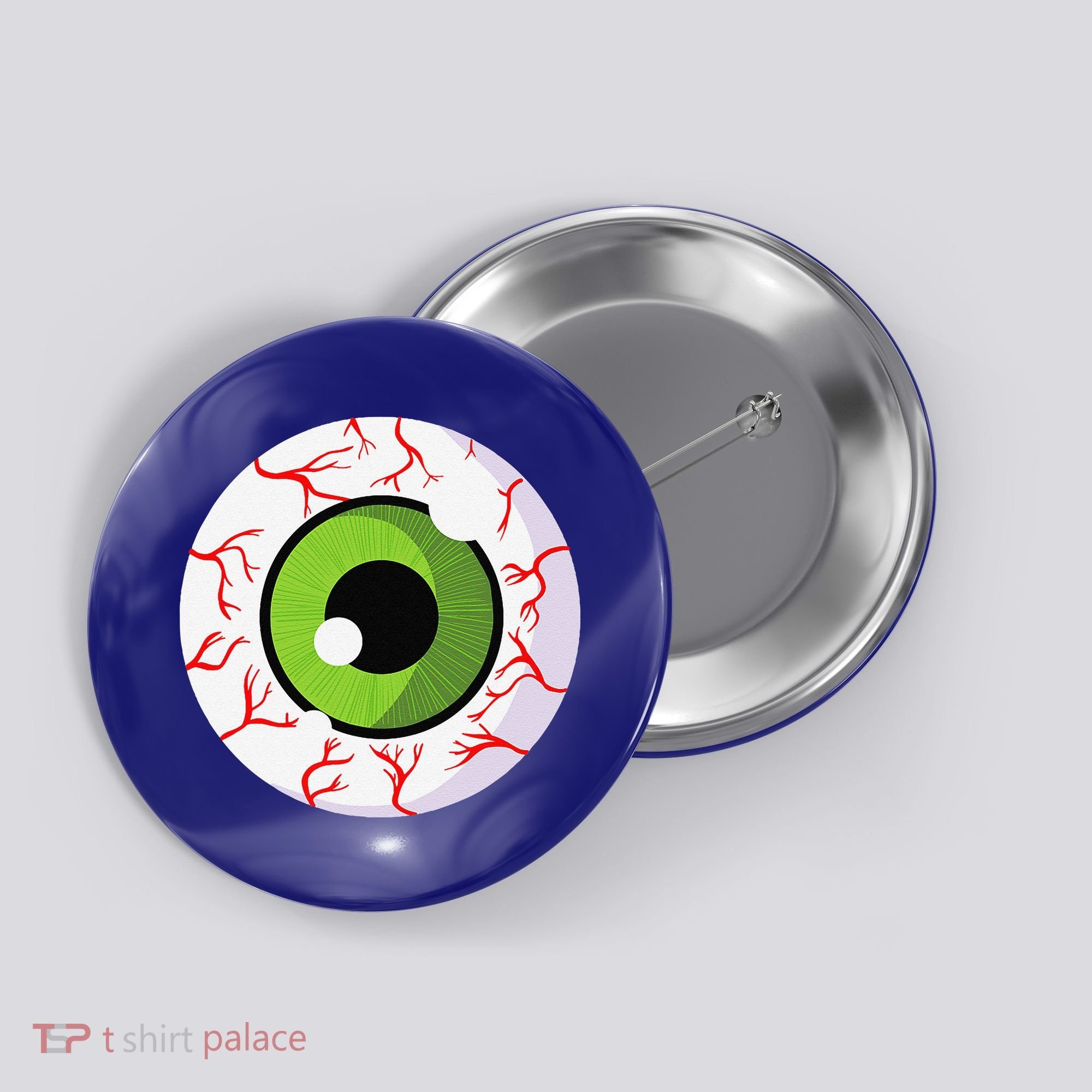 Spooky Scary Eyeball Funny Halloween Eyeball Button