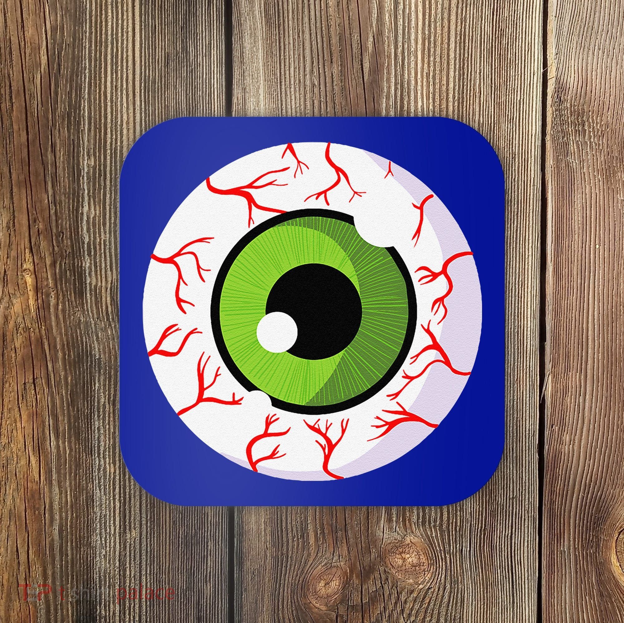 Spooky Scary Eyeball Funny Halloween Eyeball Coaster