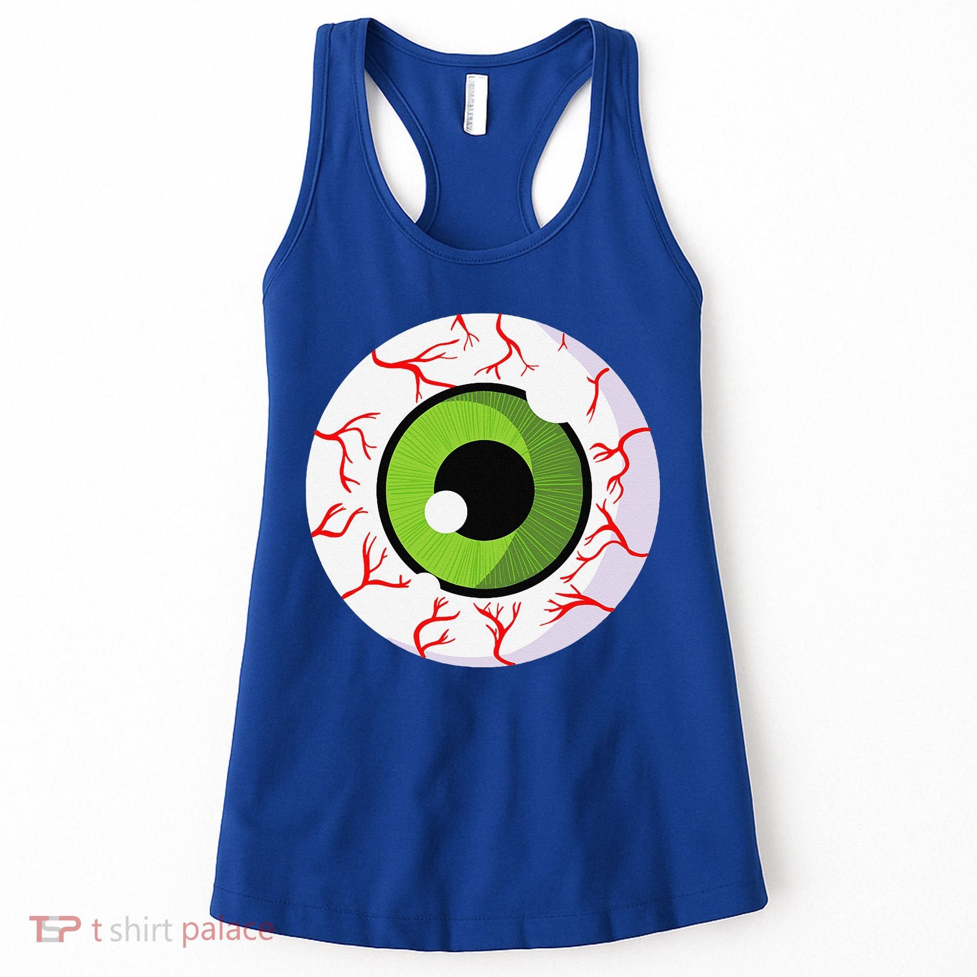Spooky Scary Eyeball Funny Halloween Eyeball Women's Tank Top