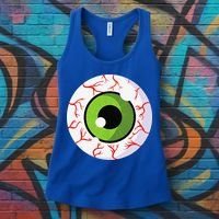 Spooky Scary Eyeball Funny Halloween Eyeball Women's Tank Top thumb 3