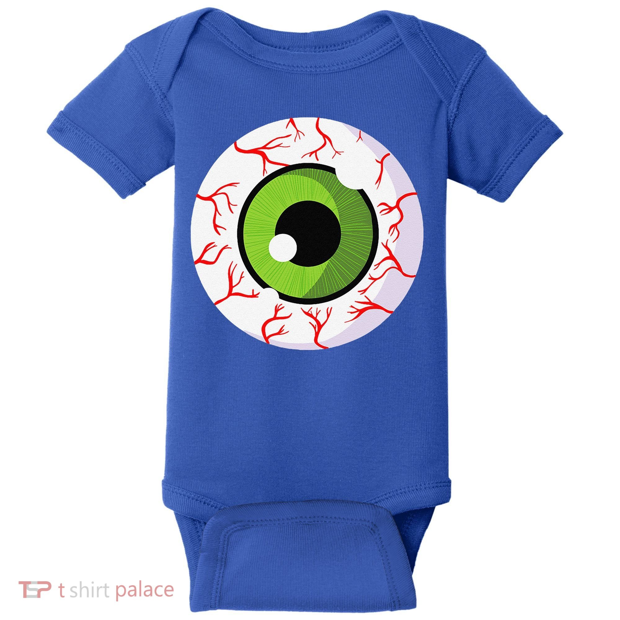 Spooky Scary Eyeball Funny Halloween Eyeball Baby Bodysuit