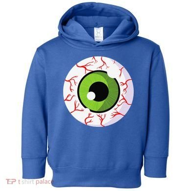Spooky Scary Eyeball Funny Halloween Eyeball Toddler Hoodie