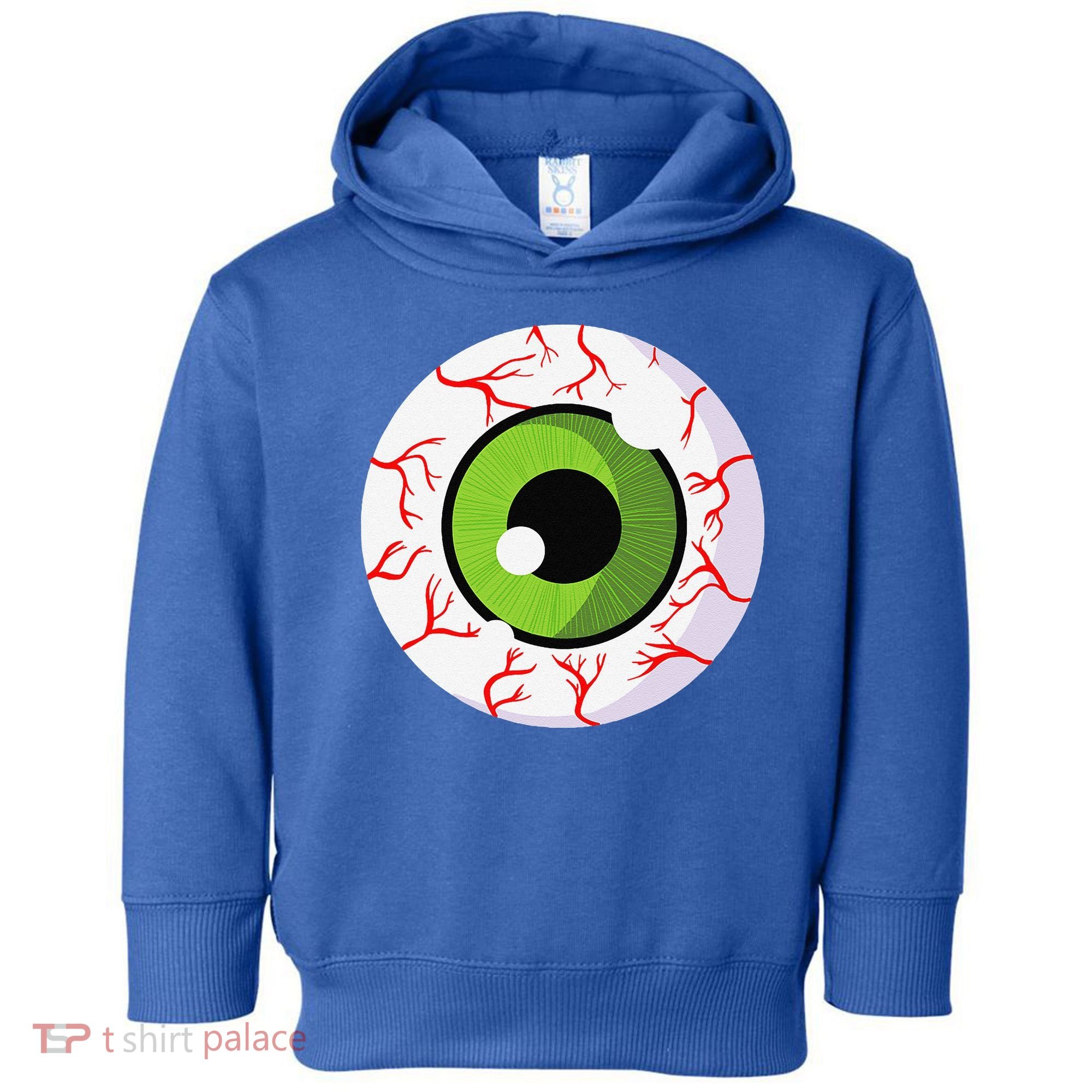 Spooky Scary Eyeball Funny Halloween Eyeball Toddler Hoodie