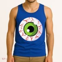 Spooky Scary Eyeball Funny Halloween Eyeball Tank Top thumb 3