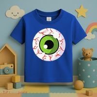 Spooky Scary Eyeball Funny Halloween Eyeball Toddler T-Shirt thumb 3
