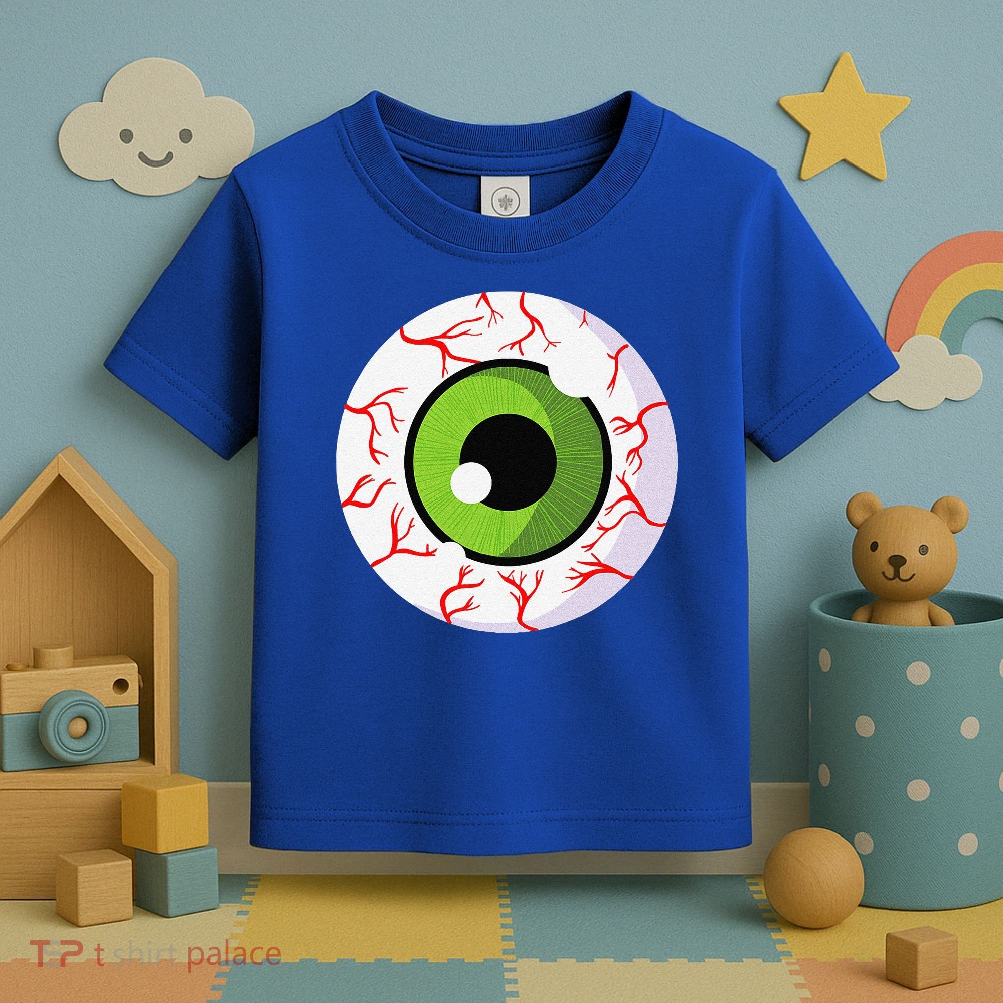 Spooky Scary Eyeball Funny Halloween Eyeball Toddler T-Shirt