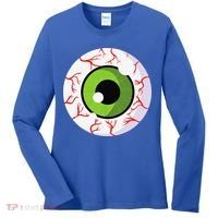 Spooky Scary Eyeball Funny Halloween Eyeball Women's Long Sleeve Shirt thumb 0