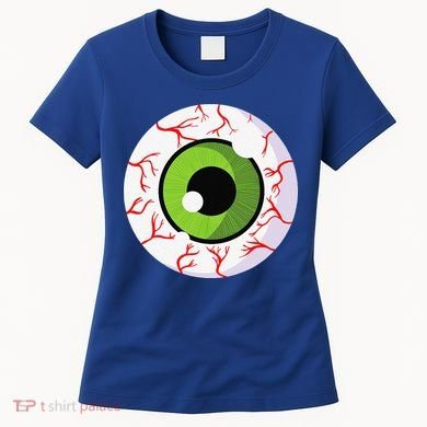 Spooky Scary Eyeball Funny Halloween Eyeball Women's T-Shirt