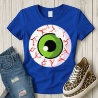 Spooky Scary Eyeball Funny Halloween Eyeball Women's T-Shirt thumb 3