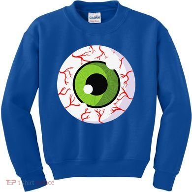 Spooky Scary Eyeball Funny Halloween Eyeball Kids Sweatshirt