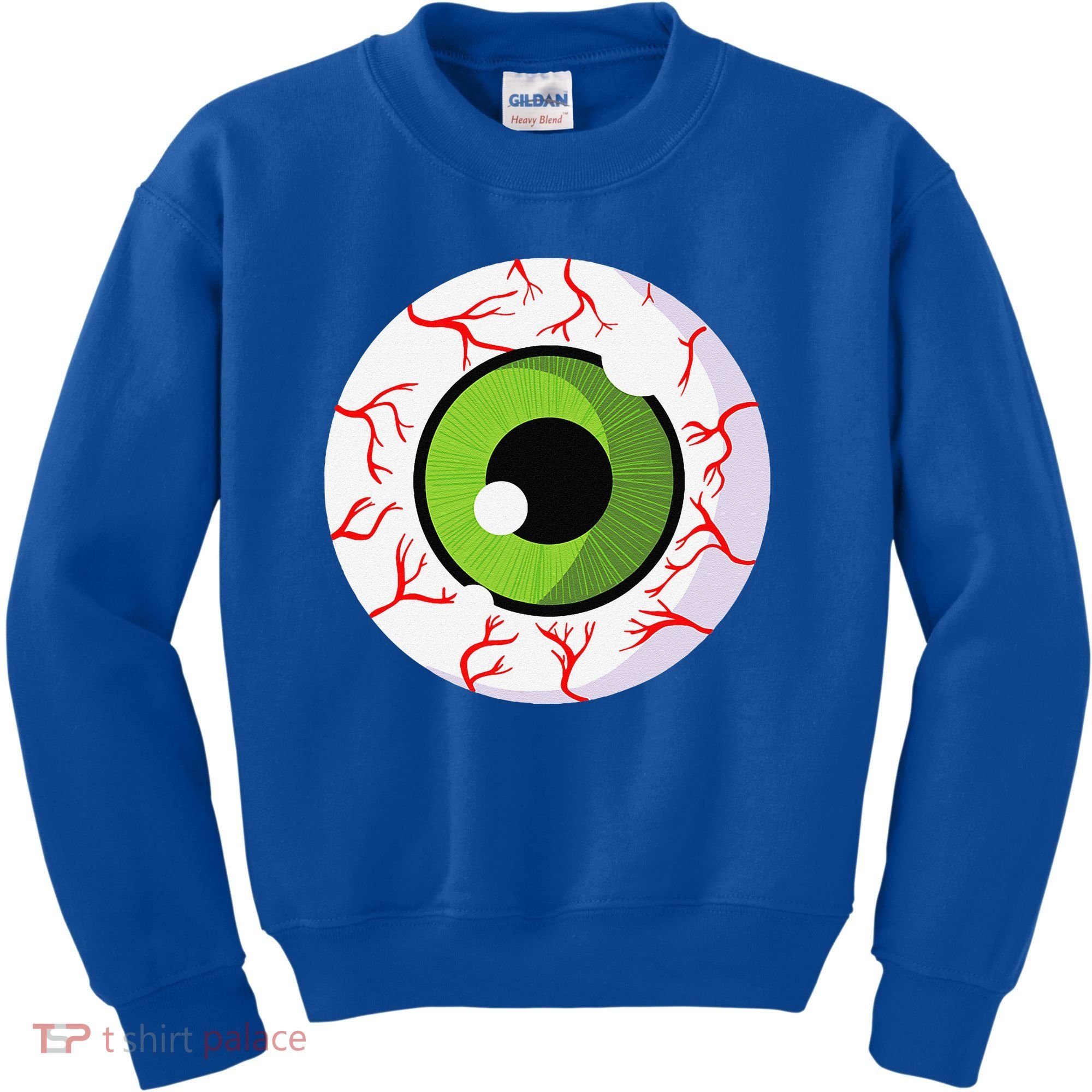 Spooky Scary Eyeball Funny Halloween Eyeball Kids Sweatshirt