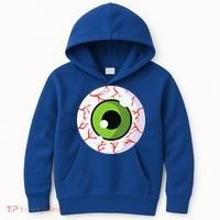 Spooky Scary Eyeball Funny Halloween Eyeball Kids Hoodie thumb 0