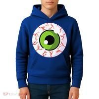 Spooky Scary Eyeball Funny Halloween Eyeball Kids Hoodie thumb 4
