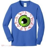 Spooky Scary Eyeball Funny Halloween Eyeball Kids Long Sleeve Shirt thumb 0